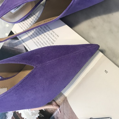 Violet slingback pumps heel
