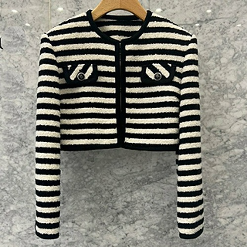 [Black label]Stripe crop jacket 리오더중 2주소요! 피팅세일 240000
